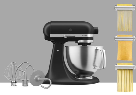 Artisan Tilt-Head Stand Mixer KSM192 + 3 Piece Pasta Attachment Bundle
