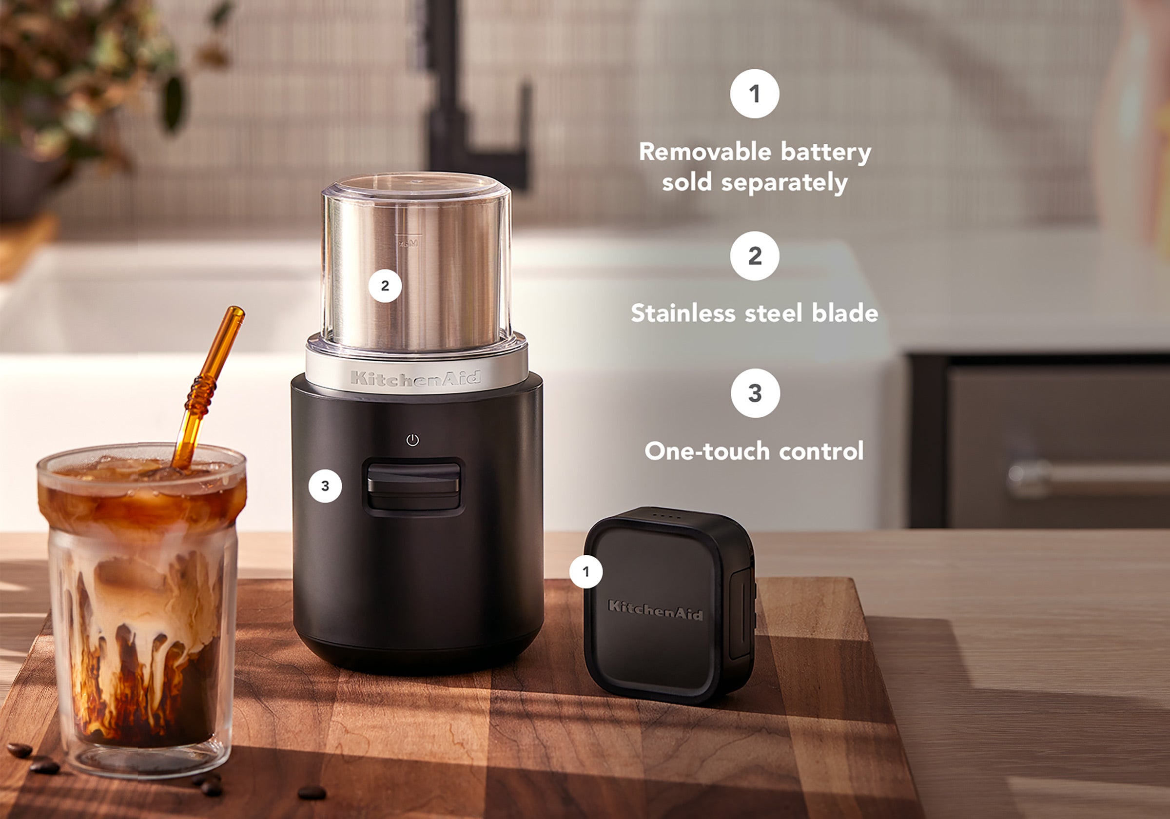 KitchenAid Go Cordless Coffee Grinder Without Battery