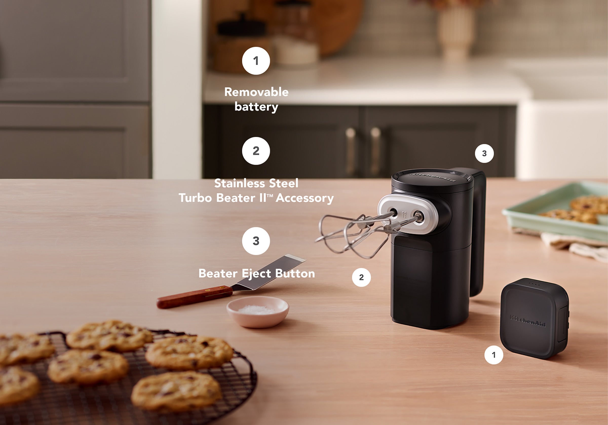 KitchenAid Go Cordless Hand Mixer With Battery