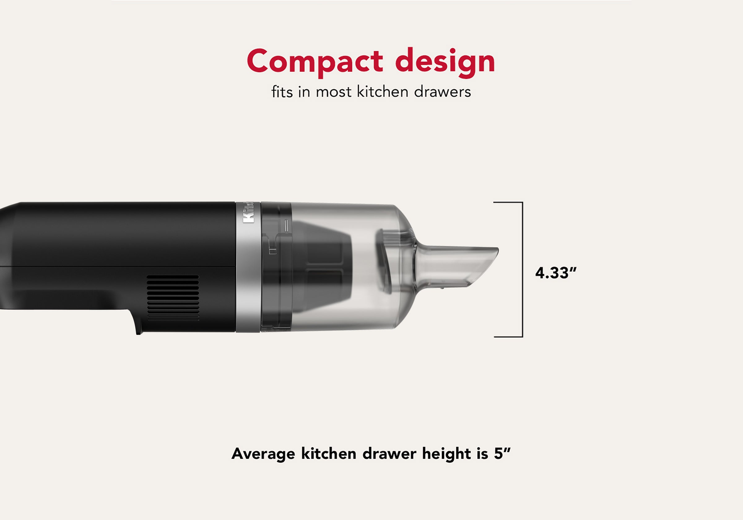 KitchenAid Go Cordless Kitchen Vacuum Without Battery