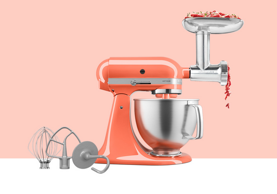 Artisan Tilt-Head Stand Mixer KSM192 + Metal Food Grinder Attachment Bundle