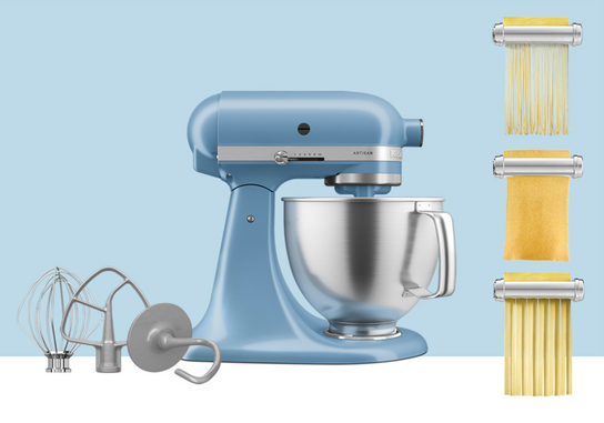 Artisan Tilt-Head Stand Mixer KSM192 + 3 Piece Pasta Attachment Bundle