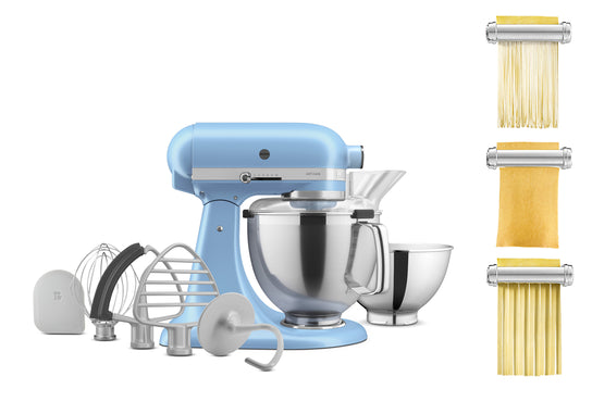 Artisan Tilt-Head Stand Mixer KSM195 + 3 Piece Pasta Attachment Bundle