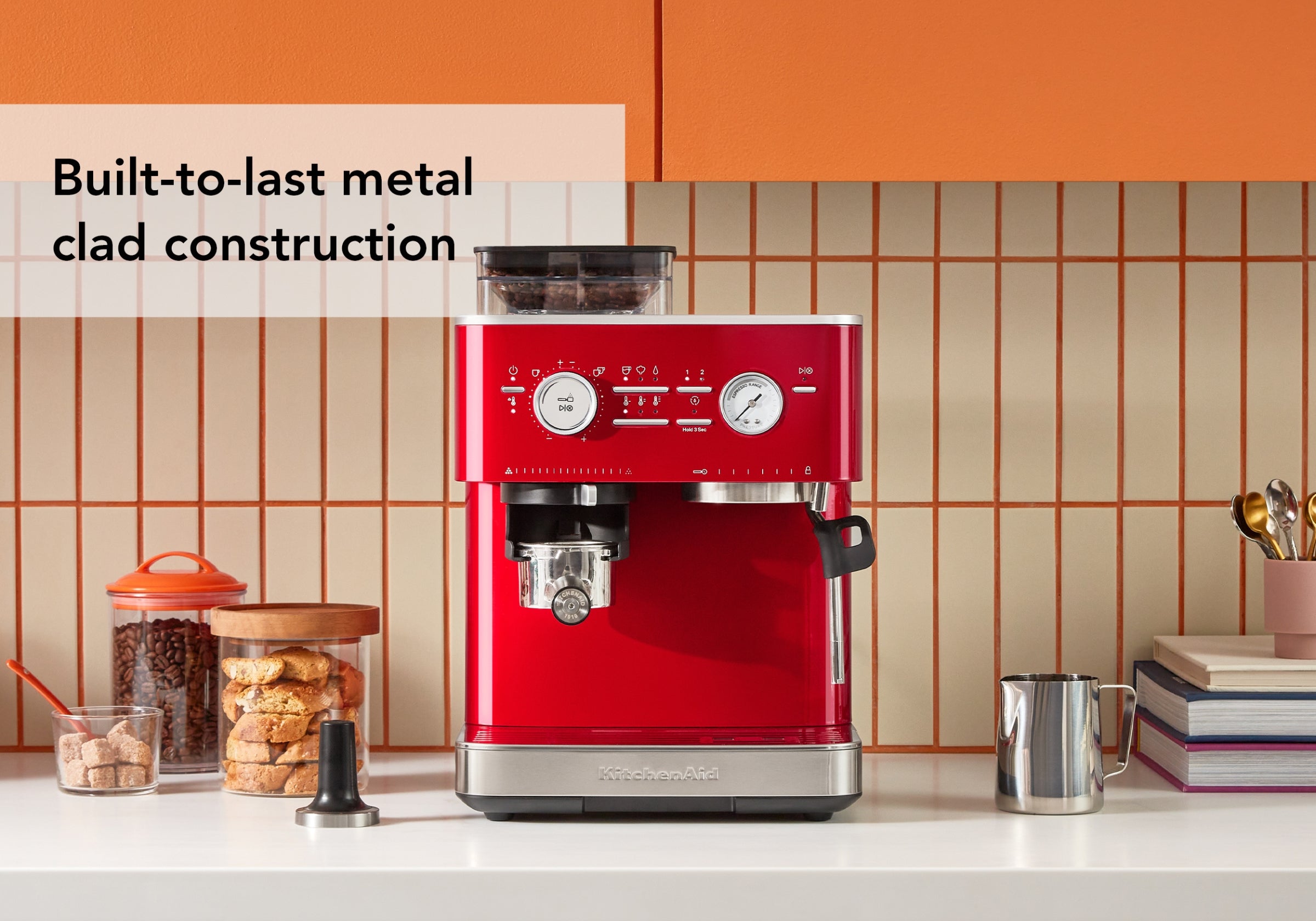 Semi Automatic Espresso Machine with Burr Grinder
