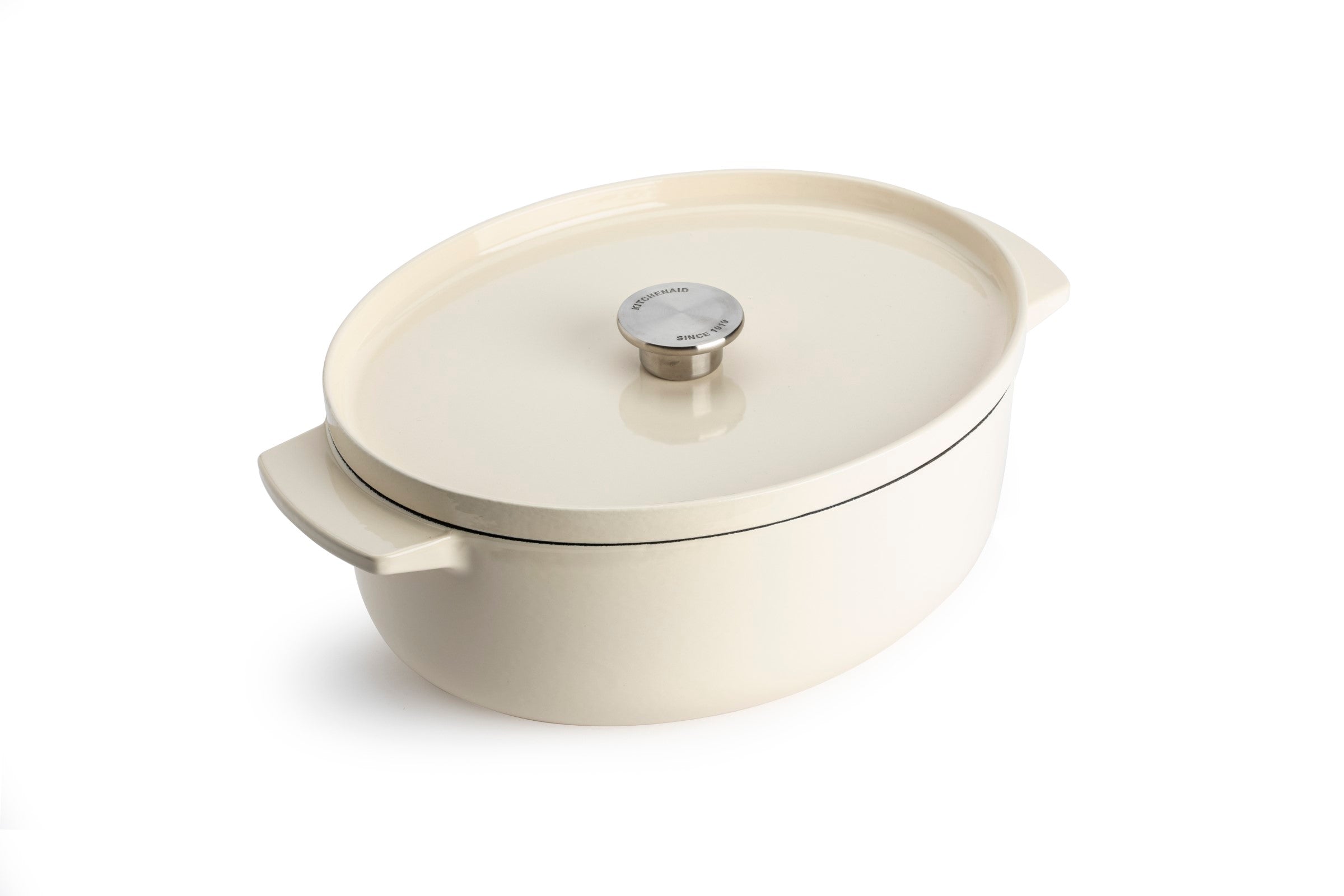 Oval Covered Casserole 30cm (5.6L) Almond Cream