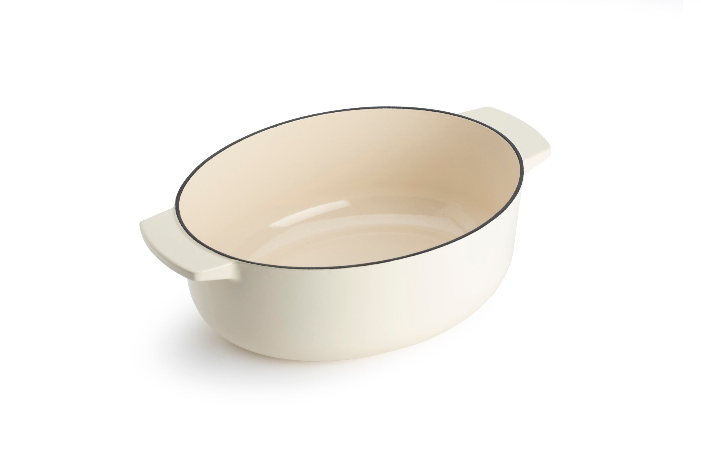 Oval Covered Casserole 30cm (5.6L) Almond Cream