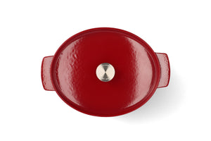 Oval Covered Casserole 30cm (5.6L) Glossy Red