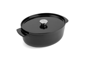 Oval Covered Casserole 30cm (5.6L) Onyx Black