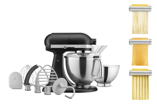 Artisan Tilt-Head Stand Mixer KSM195 + 3 Piece Pasta Attachment Bundle
