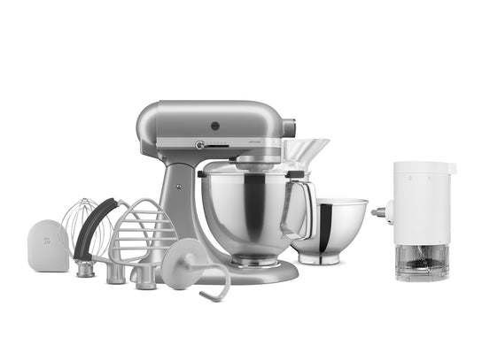 Artisan Tilt-Head Stand Mixer KSM195 + Ice Shave Attachment Bundle