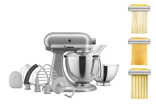 Artisan Tilt-Head Stand Mixer KSM195 + 3 Piece Pasta Attachment Bundle