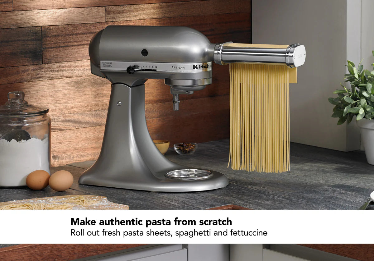 Artisan Tilt-Head Stand Mixer KSM195 + 3 Piece Pasta Attachment Bundle