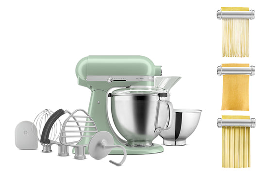 Artisan Tilt-Head Stand Mixer KSM195 + 3 Piece Pasta Attachment Bundle