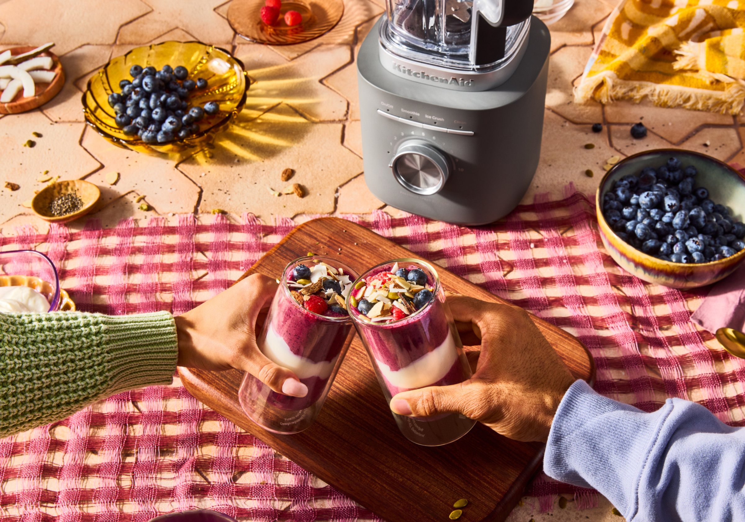 Pure Power Blender with Plastic and Glass Jar Bundle