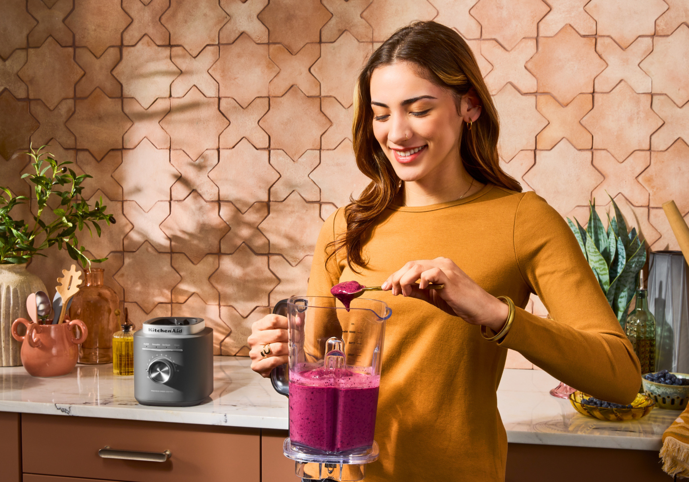 Pure Power Blender with Plastic and Glass Jar Bundle