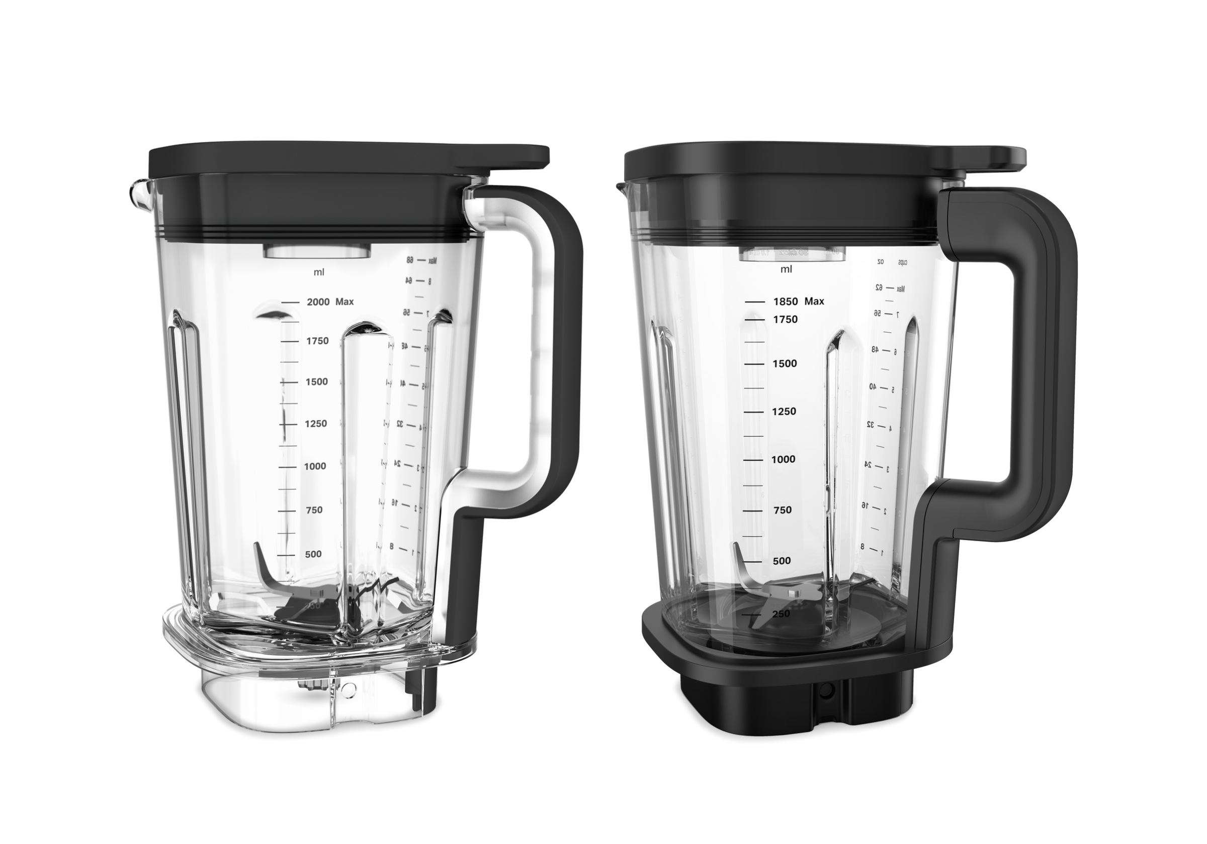 Pure Power Blender with Plastic and Glass Jar Bundle