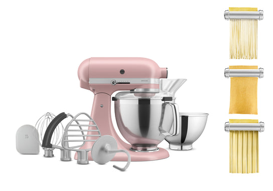 Artisan Tilt-Head Stand Mixer KSM195 + 3 Piece Pasta Attachment Bundle