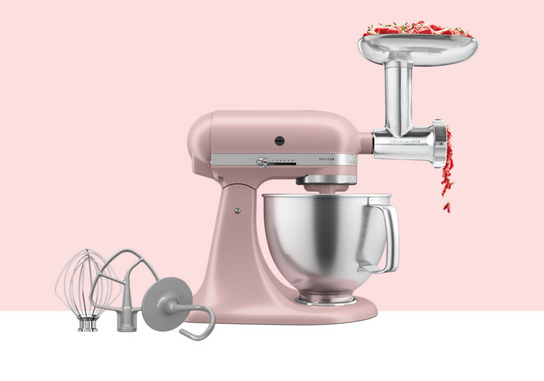 Artisan Tilt-Head Stand Mixer KSM192 + Metal Food Grinder Attachment Bundle