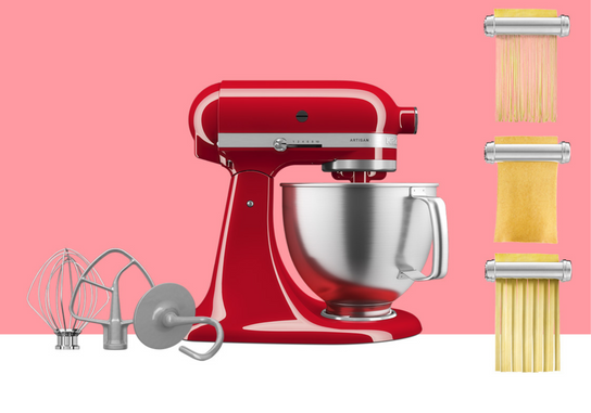 Artisan Tilt-Head Stand Mixer KSM192 + 3 Piece Pasta Attachment Bundle