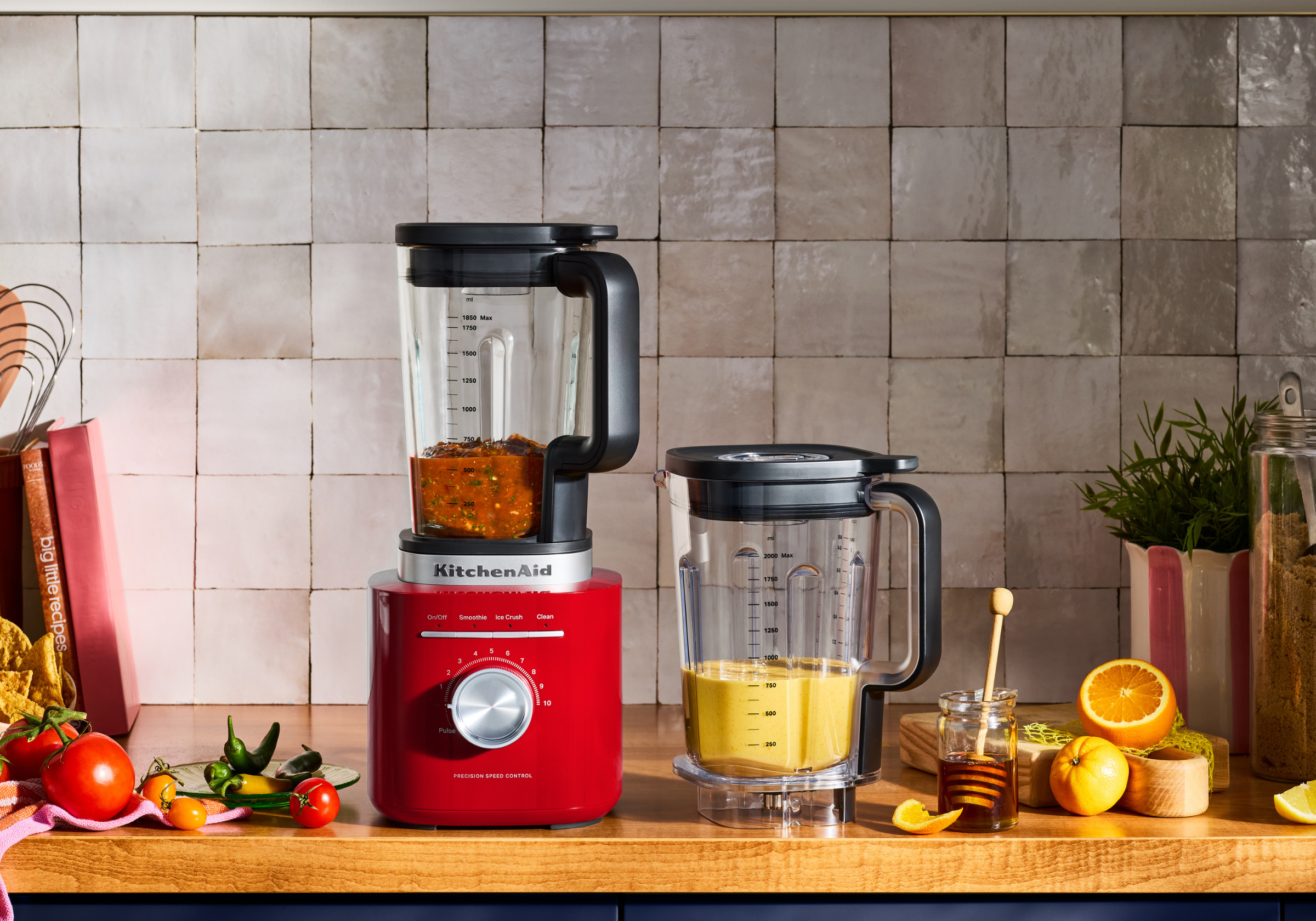 Pure Power Blender with Plastic and Glass Jar Bundle