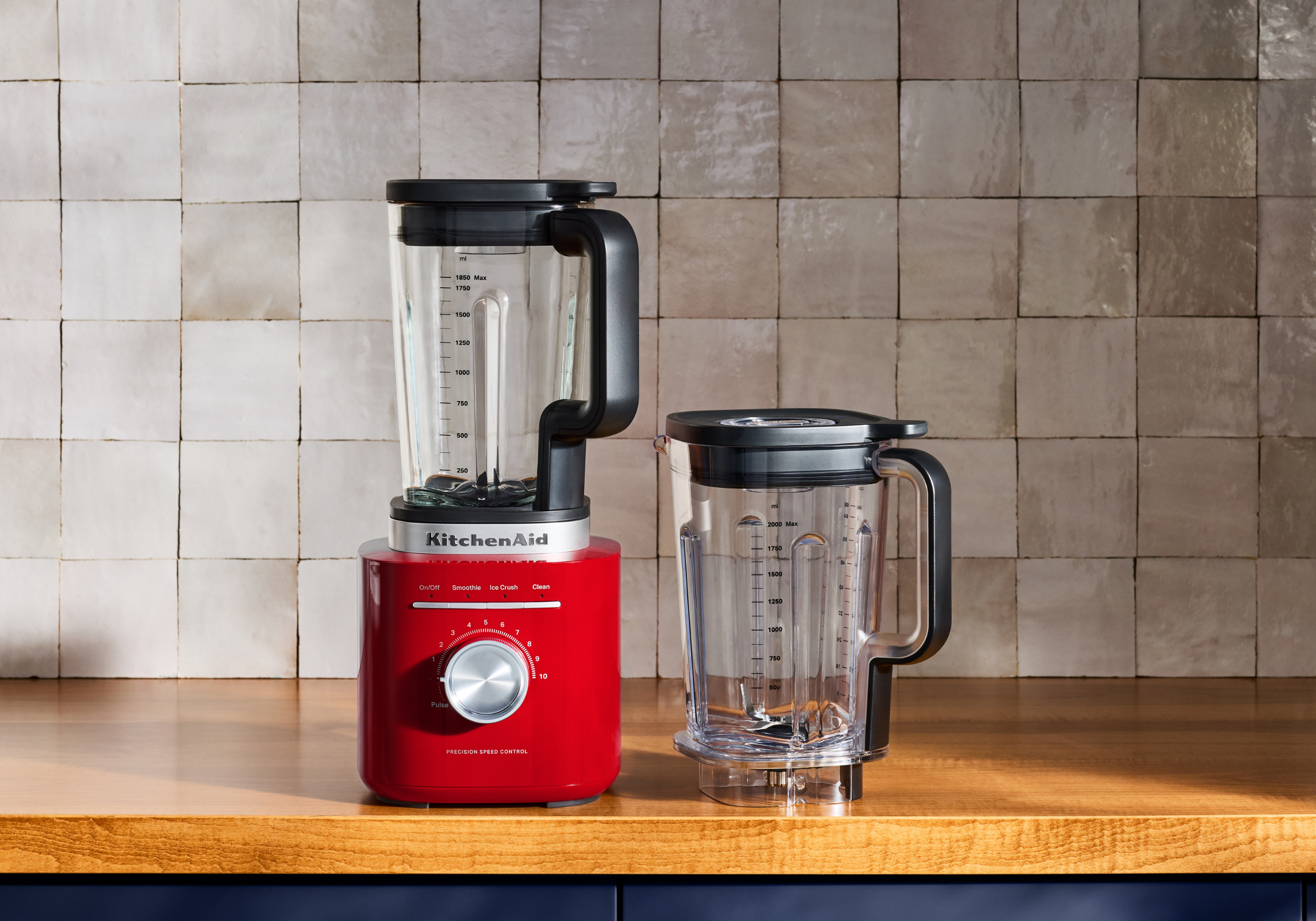 Pure Power Blender with Plastic and Glass Jar Bundle