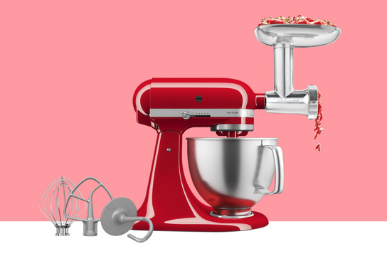 Artisan Tilt-Head Stand Mixer KSM192 + Metal Food Grinder Attachment Bundle