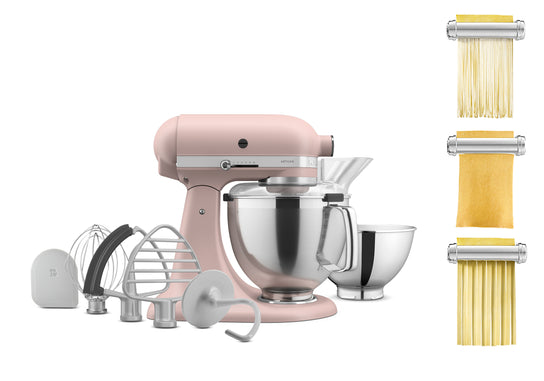 Artisan Tilt-Head Stand Mixer KSM195 + 3 Piece Pasta Attachment Bundle