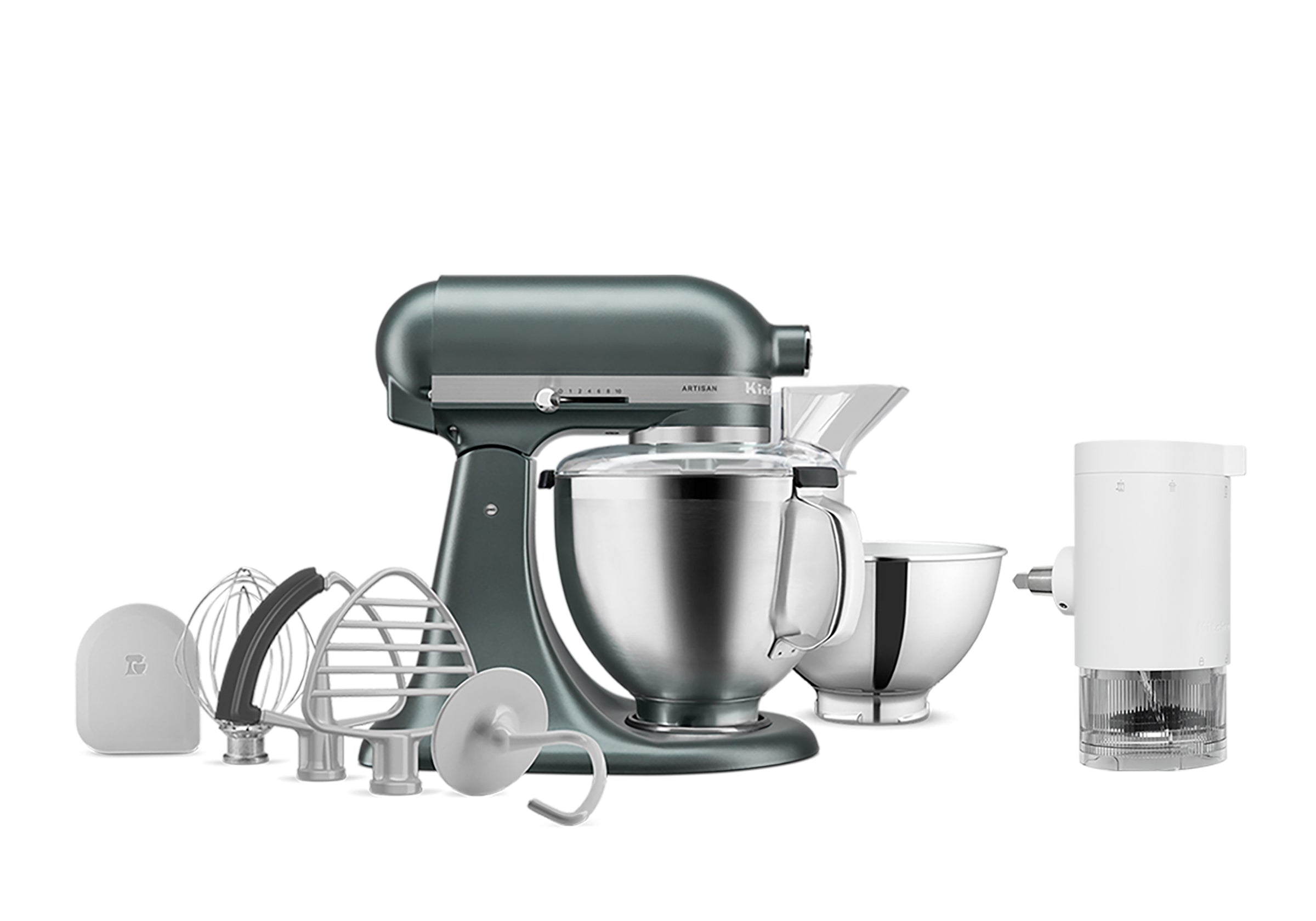 Artisan Tilt-Head Stand Mixer KSM195 + Ice Shave Attachment Bundle