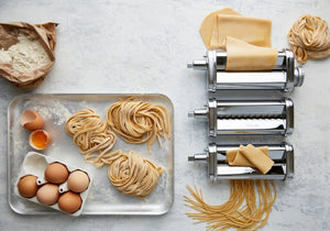 3-Piece Pasta Roller and Cutter Attachment KSMPRA & Metal Food Grinder Attachment 5KSMMGA