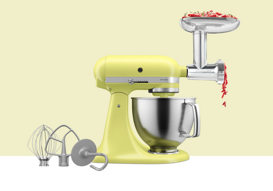 Artisan Tilt-Head Stand Mixer KSM192 + Metal Food Grinder Attachment Bundle
