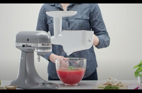 How to use the KitchenAid Food Grinder Attachment plus Fruit & Vegetable Strainer Accessory