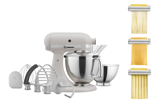 Artisan Tilt-Head Stand Mixer KSM195 + 3 Piece Pasta Attachment Bundle