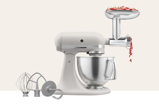 Artisan Tilt-Head Stand Mixer KSM192 + Metal Food Grinder Attachment Bundle