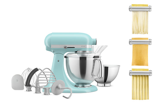 Artisan Tilt-Head Stand Mixer KSM195 + 3 Piece Pasta Attachment Bundle