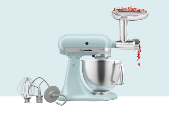 Artisan Tilt-Head Stand Mixer KSM192 + Metal Food Grinder Attachment Bundle