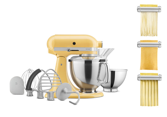 Artisan Tilt-Head Stand Mixer KSM195 + 3 Piece Pasta Attachment Bundle