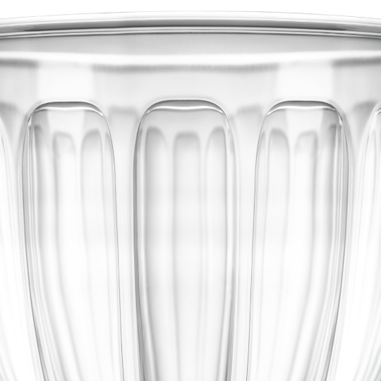 4.7L fluted, hardened glass bowl