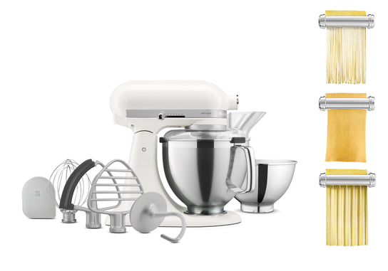 Artisan Tilt-Head Stand Mixer KSM195 + 3 Piece Pasta Attachment Bundle