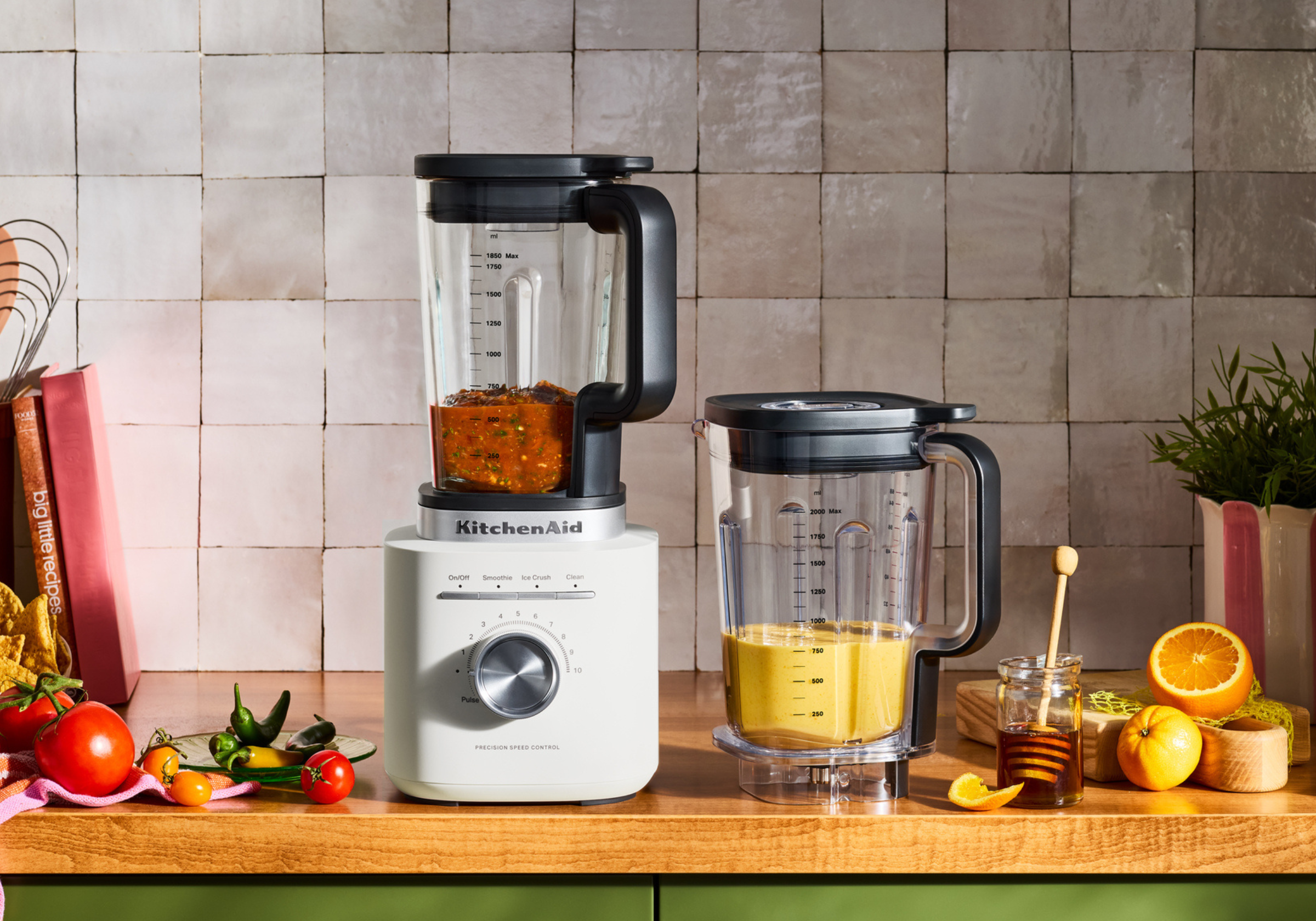 Pure Power Blender with Plastic and Glass Jar Bundle