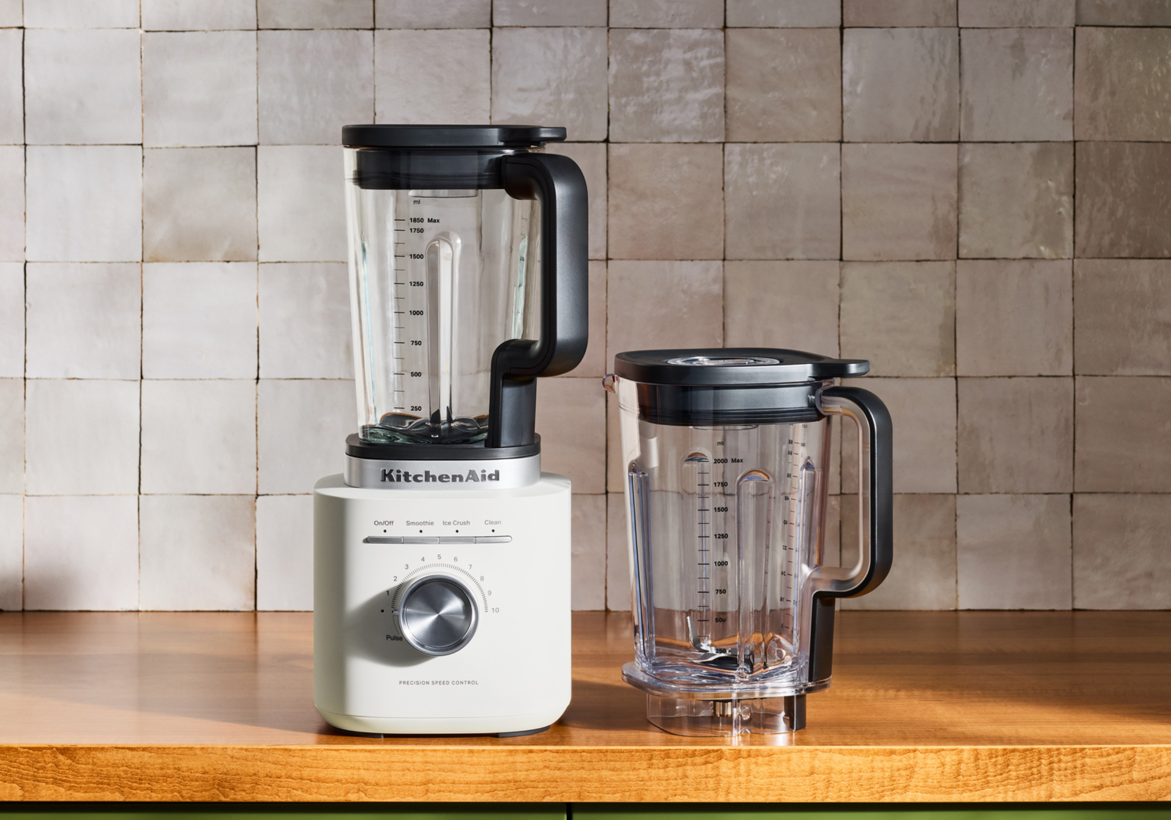 Pure Power Blender with Plastic and Glass Jar Bundle