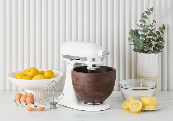 Artisan Tilt-Head Stand Mixer with Walnut Wood Bowl KSM156