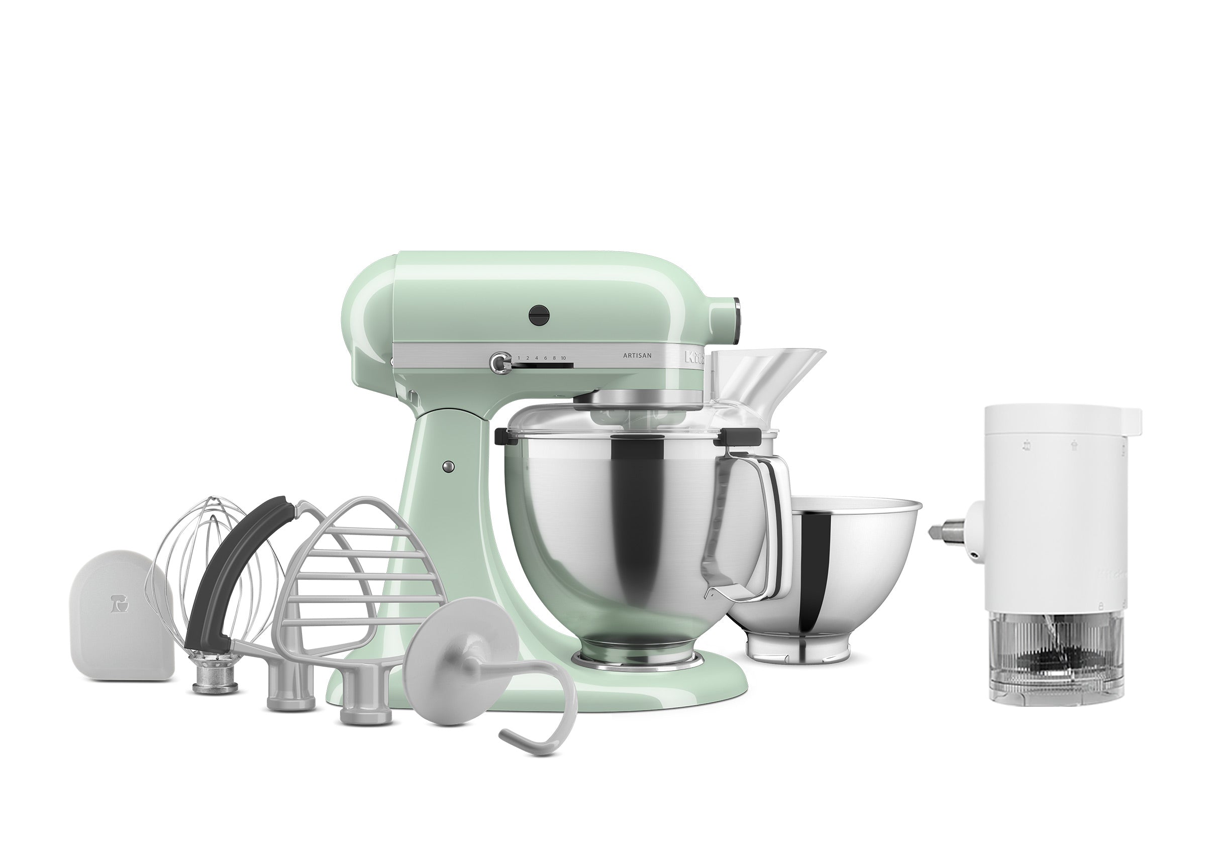 Artisan Tilt-Head Stand Mixer KSM195 + Ice Shave Attachment Bundle