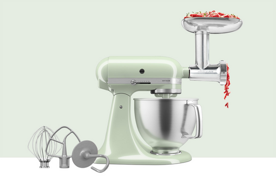 Artisan Tilt-Head Stand Mixer KSM192 + Metal Food Grinder Attachment Bundle