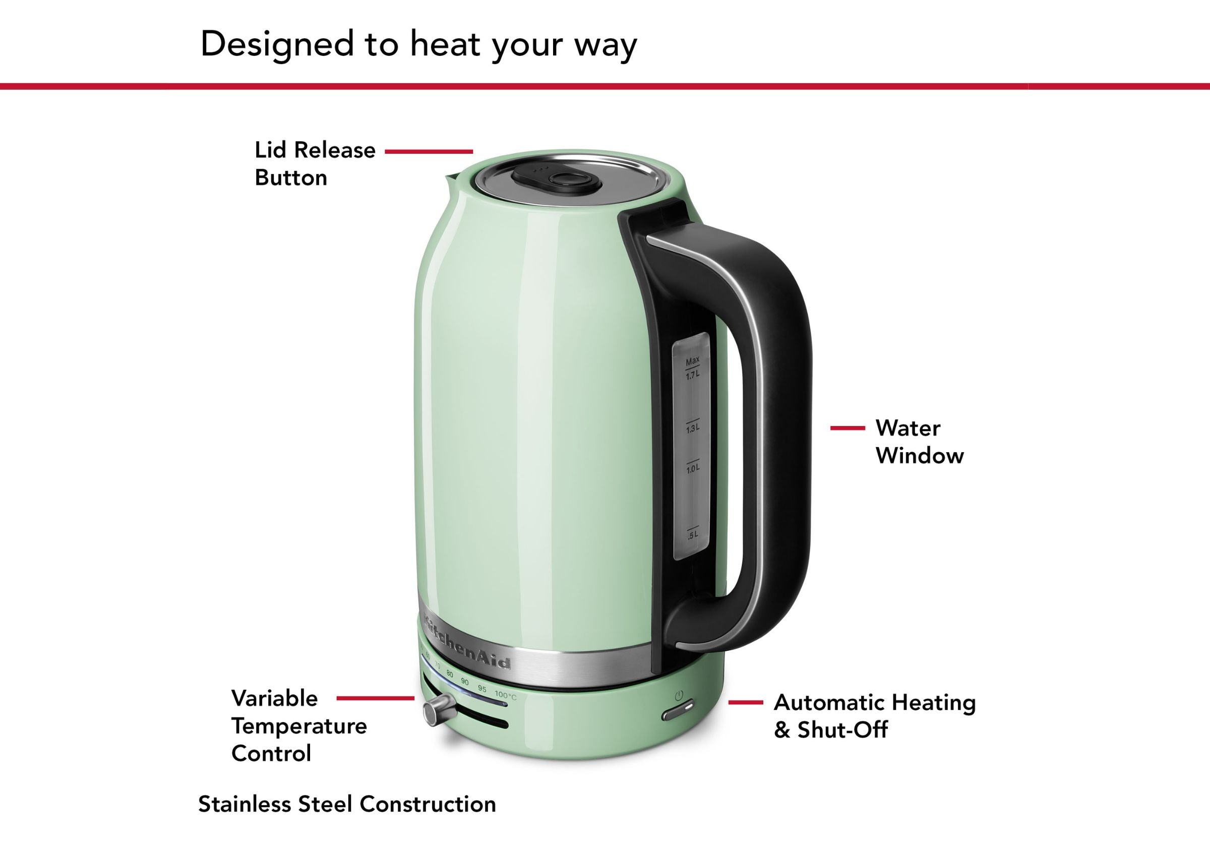 1.7L Variable Temperature Electric Kettle KEK1701