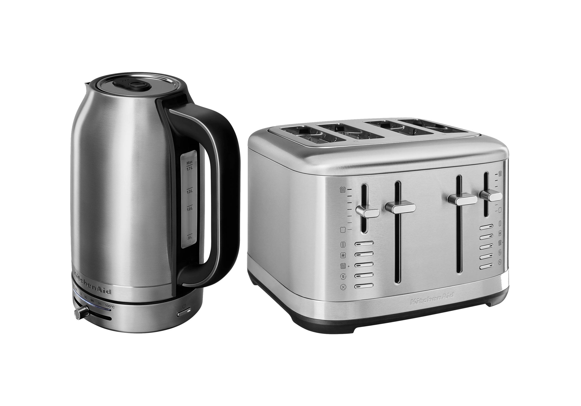 1.7L Variable Temperature Electric Kettle KEK1701 + 4 Slice Toaster KMT4109