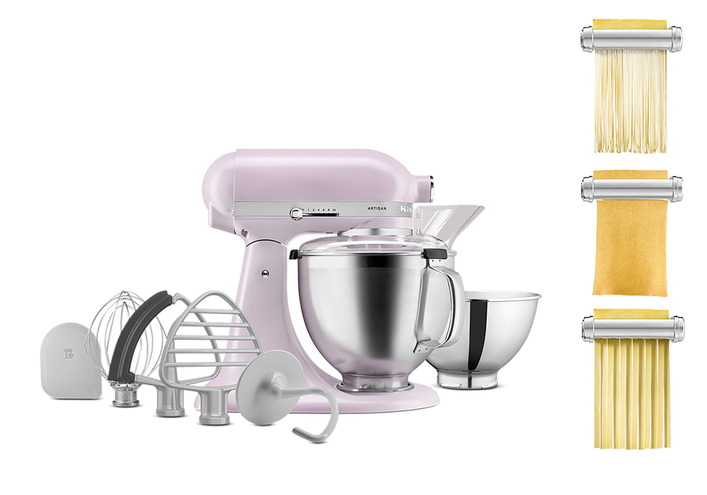 4.7L Artisan Stand Mixer KSM195 and 3 Piece Pasta Attachment Bundle ...