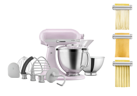 Artisan Tilt-Head Stand Mixer KSM195 + 3 Piece Pasta Attachment Bundle