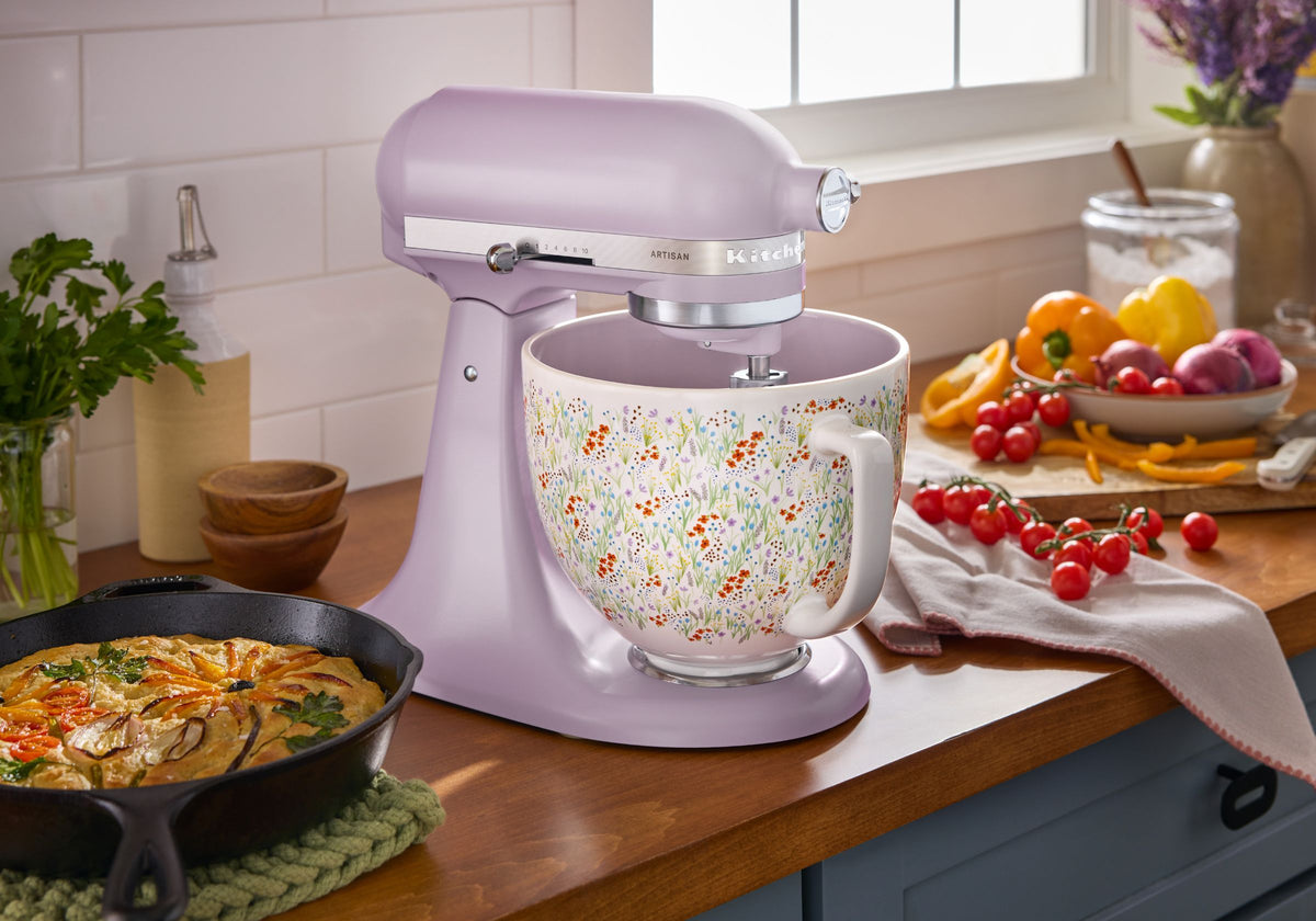 Artisan Tilt-Head Stand Mixer with Wildflower Ceramic Bowl KSM156 ...
