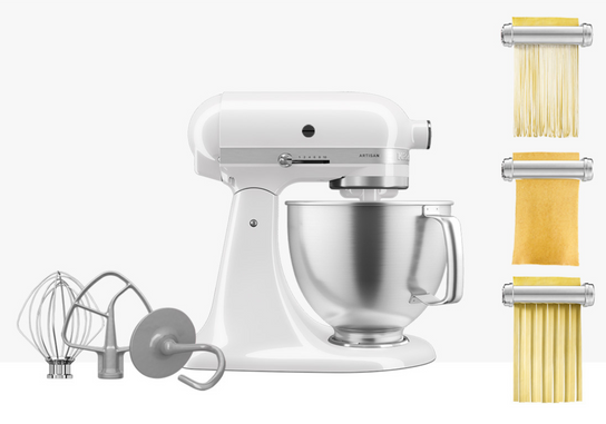 Artisan Tilt-Head Stand Mixer KSM192 + 3 Piece Pasta Attachment Bundle