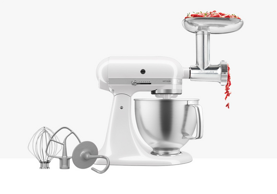 Artisan Tilt-Head Stand Mixer KSM192 + Metal Food Grinder Attachment Bundle